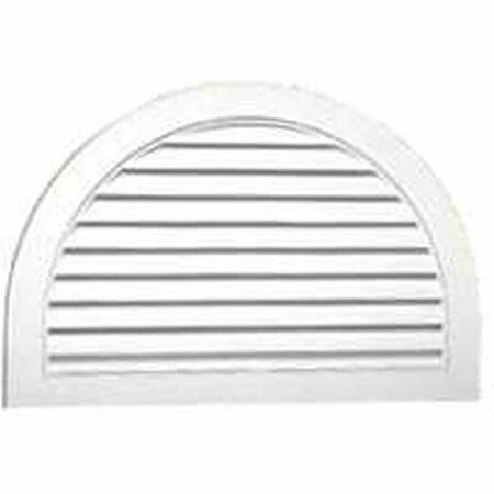 CANPLAS Duraflo Gable Vent, 22-1/2 In L, 33-3/4 In W, Vinyl, White 626095-00